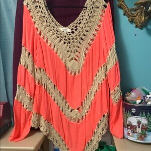 Umgee Cream Crochet Knitwear